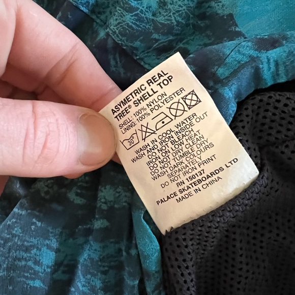 Palace Assymetric Real Tree Shell Top - Blue Camo, Size Small - Picture 9 of 10